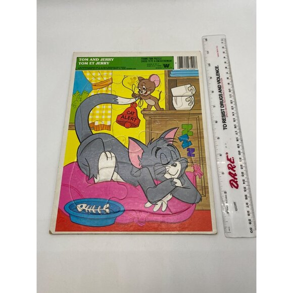 Vintage 1981 Whitman Hanna Barbera Tom and Jerry Frame Tray Puzzle- Retro Jigsaw - Picture 6 of 6